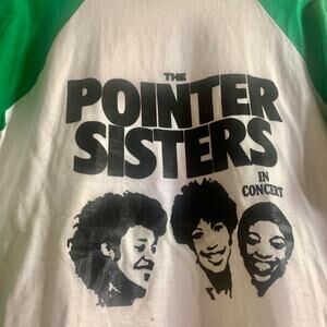 vintage 80's THE POINTER SISTERS raglan baseball jersey 3/4 sleeve tee shirt M
